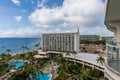 Scenic aerial panoramic Ka`anapali Beach vista, Maui Royalty Free Stock Photo