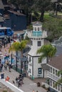 Scenic aerial San Diego Seaport Village vista, California Royalty Free Stock Photo