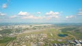 Scenic aerial shot of an international airport Royalty Free Stock Photo