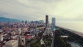 scenic aerial view of beautiful Batumi cityscape, Adjara, Georgia