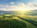 Scenic aerial view of beautiful landscape