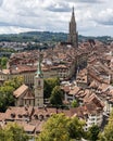 Scenic aerial view of Bern's old town seen from Rose Garden viewpoint, Switzerland. Royalty Free Stock Photo