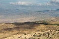 Scenic aerial view from biblical Mount Nebo in Jordan