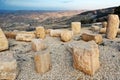 Scenic aerial view from biblical Mount Nebo in Jordan