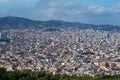 Scenic aerial view of the city of Barcelona, Catalonia, Spain