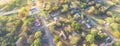 Scenic aerial view of green suburban area of Ozark, Arkansas, US