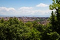 Aerial view of Rome skyline, capital of Italy. Roman panorama cityscape. Royalty Free Stock Photo