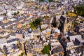 Aerial view of summer cityscape of Vannes with Cathedral, France