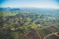 Aerial view of vineyards in Temecula, balloon ride in Southern California, USA Royalty Free Stock Photo