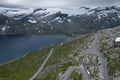 Scenic Alpine Route Near Famous Norwegian Village of Geiranger