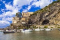 Scenic Amalfi coast - Maiori, view with castle. Italy Royalty Free Stock Photo