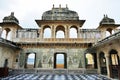 Scenic Architectural Details and Decorations inside the City Palace of Udaipur, Rajastan Region of India