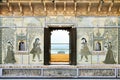 Scenic Architectural Details and Decorations inside the City Palace of Udaipur, Rajastan Region of India