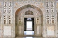 Scenic Architectural Details and Wall Decoration inside Agra Fort in Agra, Uttar Pradesh Region of India