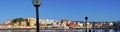 Scenic areal shot of Chania, Crete featuring urban landscape and the body of water