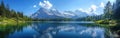 Scenic Arnisee Reservoir with Majestic Swiss Alps in Canton of Uri, Switzerland, Europe