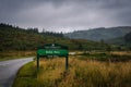 Scenic asphalt road in Loch Lomond and The Trossachs National Park, Scotland