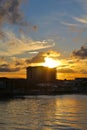 a scenic australian sunset, Surfers Paradise Royalty Free Stock Photo