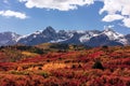 Autumn landscape at Dallas Divide in the San Juan Mountains Royalty Free Stock Photo