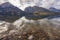 Scenic Autumn Reflection Landscape of the Tetons in Jenny Lake