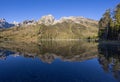 Scenic Autumn Reflection in String Lake Grand Teton National Park Royalty Free Stock Photo