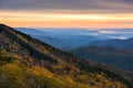Autumn sunset over Blue Ridge Mountains Royalty Free Stock Photo