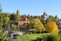 Scenic autumn view of landscape park, Buki or Buky, Ukraine