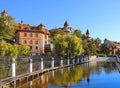 Scenic autumn view of landscape park, Buki or Buky, Ukraine