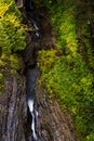 Scenic Waterfall in Autumn - Whispering Falls - Watkins Glen State Park - Watkins Glen, New York