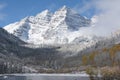 Scenic Autumn Vista On Maroon Bells-Snowmass Wilderness Area Royalty Free Stock Photo