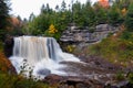 Scenic Autumn Waterfall - Blackwater Falls - West Virginia Royalty Free Stock Photo