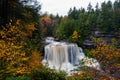 Scenic Autumn Waterfall - Blackwater Falls - West Virginia Royalty Free Stock Photo