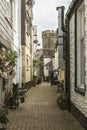 Scenic back street in Looe in Cornwall