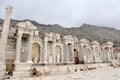 Scenic beautiful view of upper agora of ancient city Sagalassos in Turkey mountains