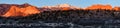 Scenic Beauty in Colorado. The Garden of the Gods and Pikes Peak at sunrise. Panoramic Royalty Free Stock Photo