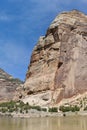The Scenic Beauty of Colorado. Steamboat Rock on the Yampa River in Dinosaur National Monument Royalty Free Stock Photo