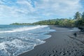 scenic black beach near Pavones in Costa Rica