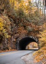 Bote Mountain Tunnel through Great Smoky Mountain National Park in Tennessee Royalty Free Stock Photo