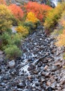 Bridal Veil falls at Provo Canyon in Utah during autumn time Royalty Free Stock Photo