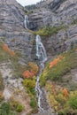 Scenic Bridal Veil Falls Provo Utah in Autumn Royalty Free Stock Photo