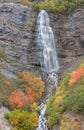 Scenic Bridal Veil Falls Utah in Autumn Royalty Free Stock Photo