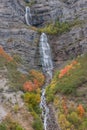 Scenic Bridal Veil Falls Utah in Fall Royalty Free Stock Photo