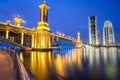 Scenic Bridge at night in Putrajaya, Malaysia