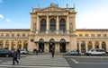 Scenic building of main central train station in Zagreb city centre, Croatia