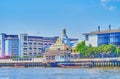 The scenic building of Royal Seminary on the bank of Chao Phraya River, on April 23 in Bangkok, Thailand