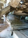 Scenic bunker ruin from WWII at Westerplatte peninsula in Danzig Royalty Free Stock Photo