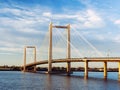 Scenic Cable bridge in Washington. Royalty Free Stock Photo