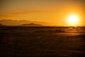 Scenic California Mojave Desert Sunset El Mirage Basin