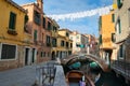 Scenic Canal With Gondola, Venice, Italy