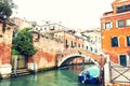 Scenic canal in Venice, Italy